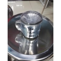 9cm s/s cup with lid, A-922