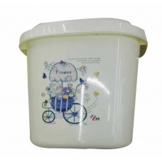 Plastic rubbish bin with lid, A-168